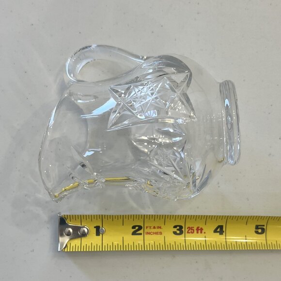 Bohemian Handmade Pinwheel Crystal Creamer, Sugar Bowl & Tray! - Picture 3 of 16